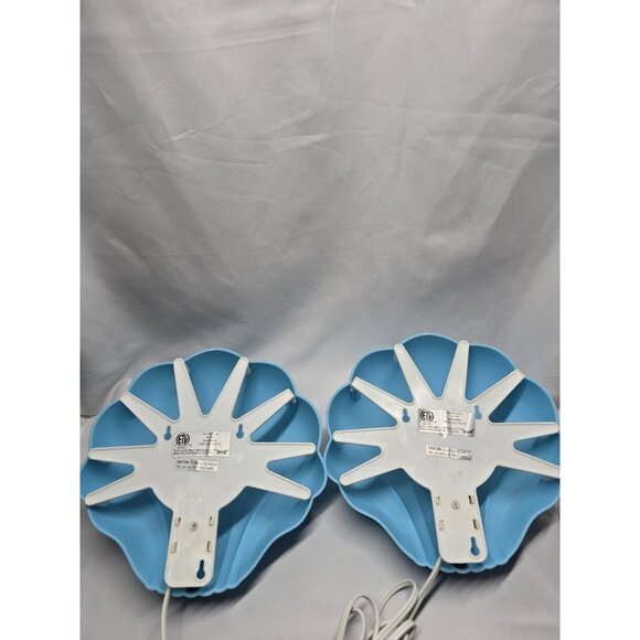 IKEA Smila Snacka Sea Shell Shaped Wall Mount Light Lamp Blue Lot Of 2- VTG - Picture 2 of 16